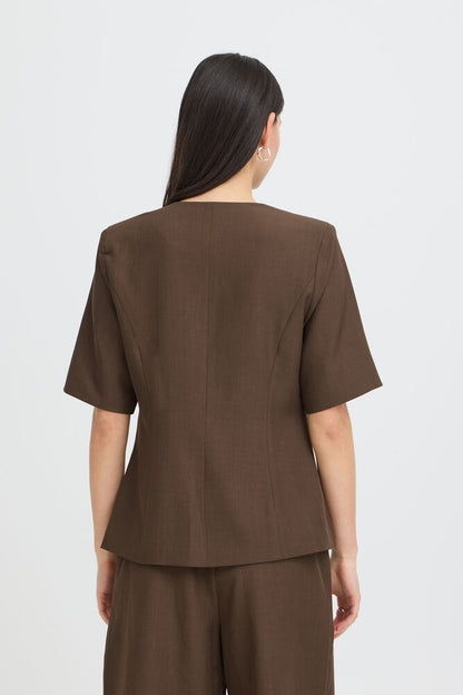 IC Fava Blazer m/korte ærmer - brown