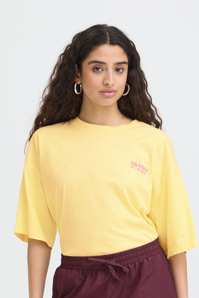 IC NICA SS4 - T-shirt - gul m/pink print