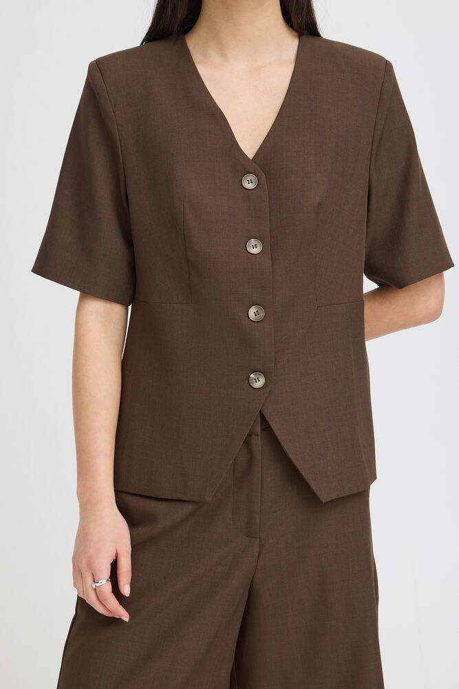 IC Fava Blazer m/korte ærmer - brown
