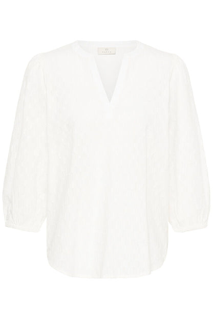 KA Bea Blouse - hvid m/struktur