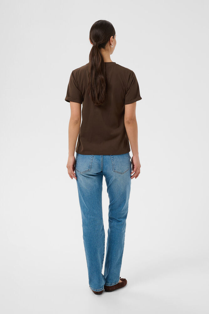 KA T-shirt - coffee bean brown m/hjerte