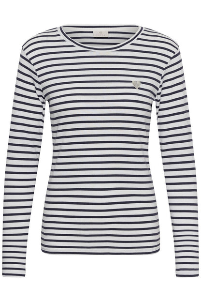 KA Liddy T-shirt m/lange ærmer - chalk/graphite blue