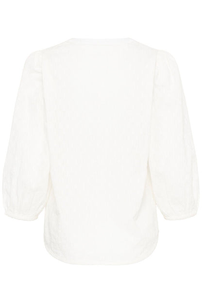 KA Bea Blouse - hvid m/struktur