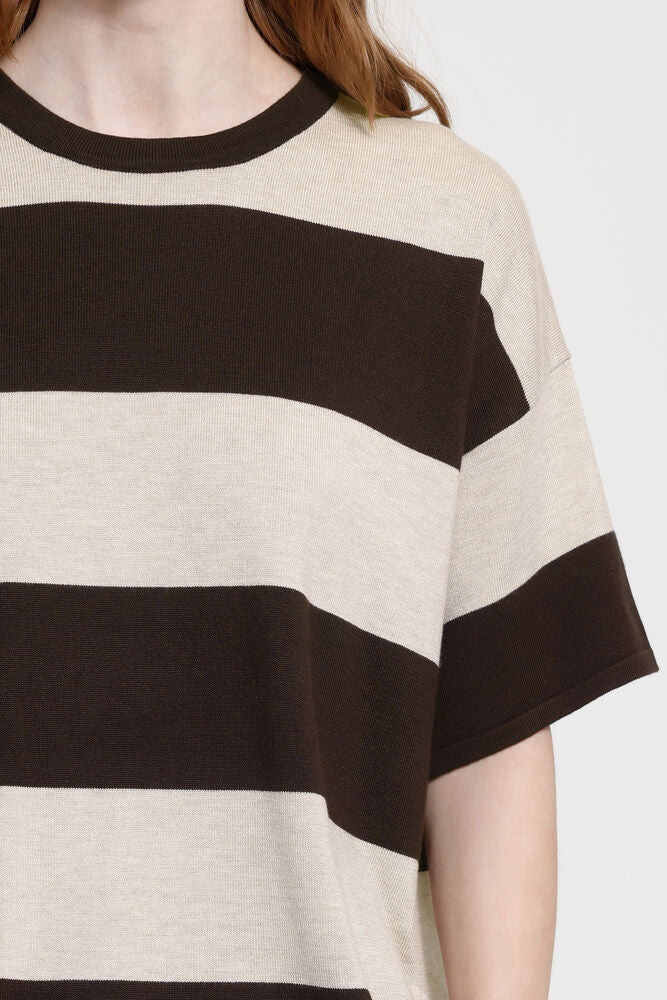 IC LULS LOOSE BLOUSE - sand/chocolate
