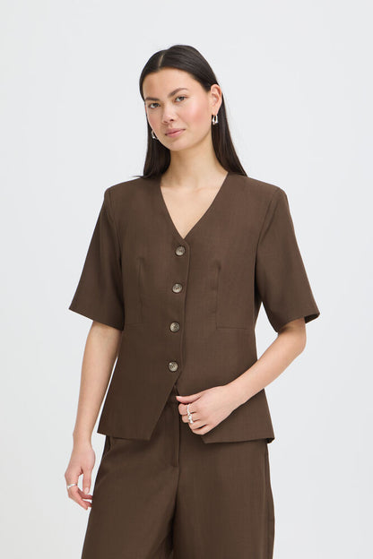 IC Fava Blazer m/korte ærmer - brown