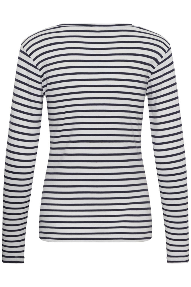 KA Liddy T-shirt m/lange ærmer - chalk/graphite blue