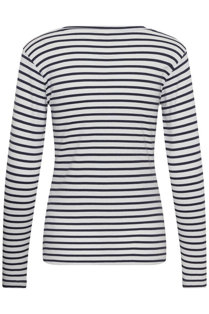 KA Liddy T-shirt m/lange ærmer - chalk/graphite blue