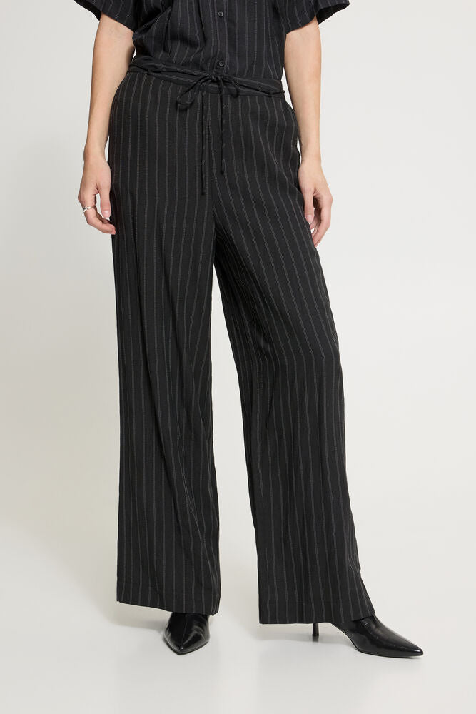 IC Fienna pants - black/white stripes