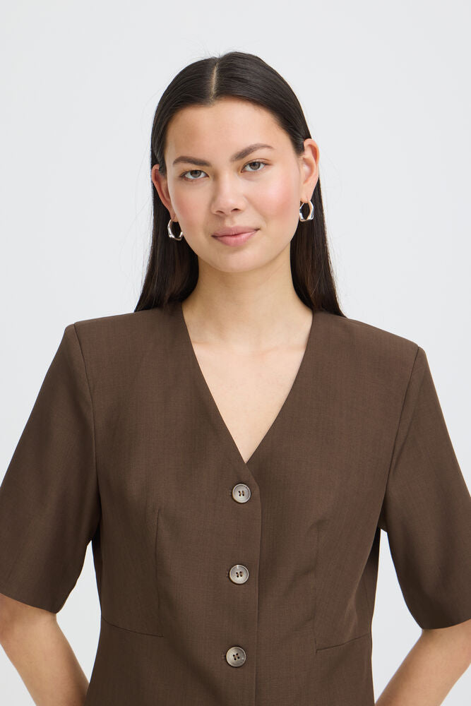 IC Fava Blazer m/korte ærmer - brown