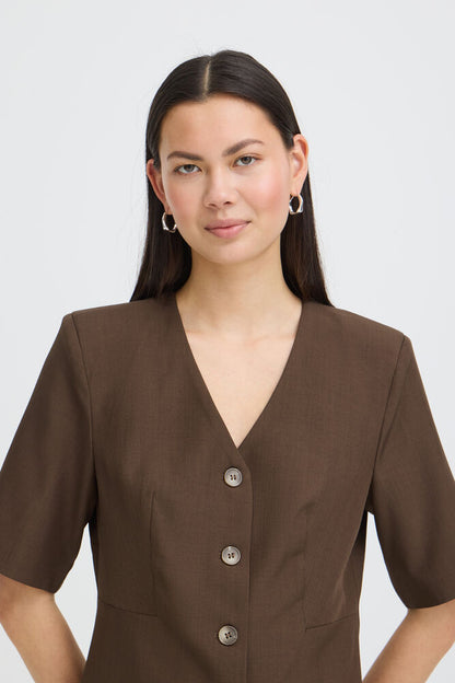 IC Fava Blazer m/korte ærmer - brown