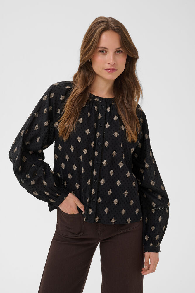KA Wila Shirt - black gray vintage