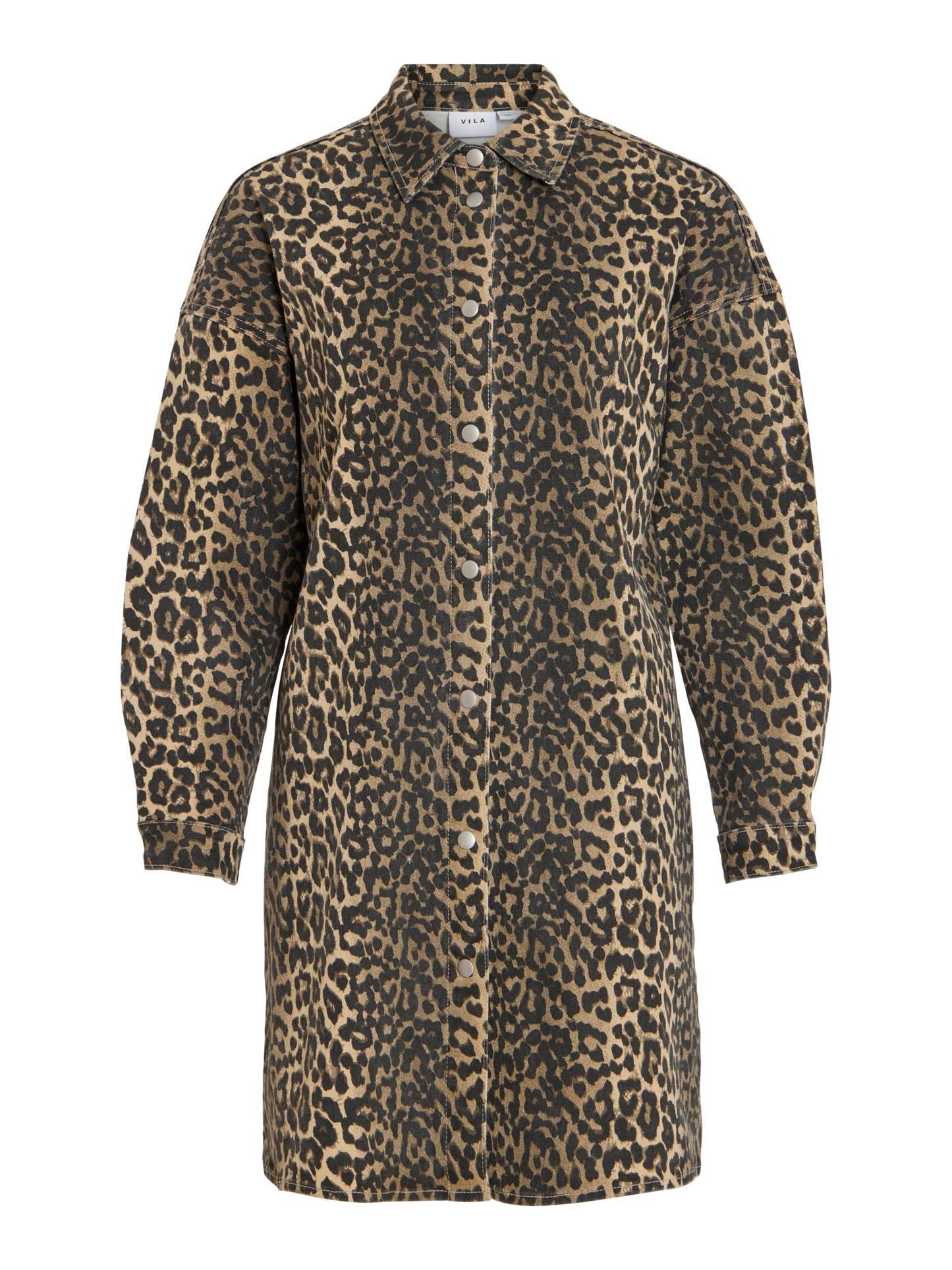 VL Vichia L/S Leopard Shirt Dress