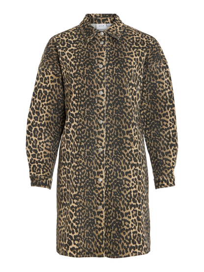 VL Vichia L/S Leopard Shirt Dress