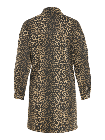 VL Vichia L/S Leopard Shirt Dress