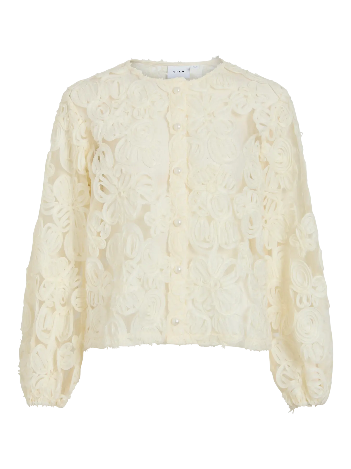 VL VILEXIE O-NECK L/S CARDIGAN - RÅHVID TYL