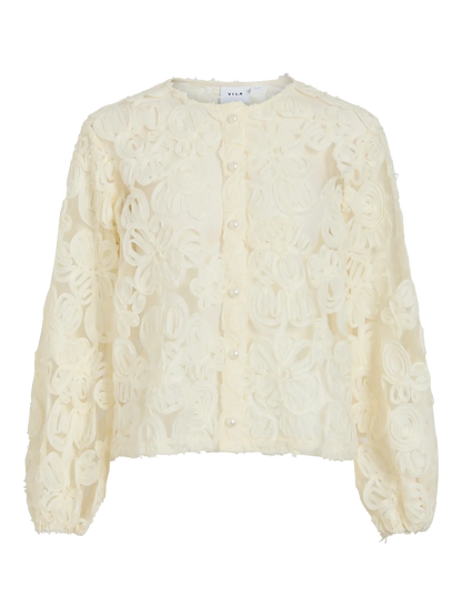 VL VILEXIE O-NECK L/S CARDIGAN - RÅHVID TYL