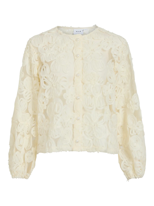 VL VILEXIE O-NECK L/S CARDIGAN - RÅHVID TYL
