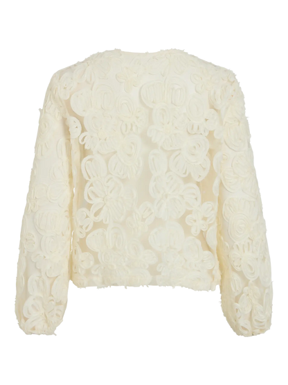 VL VILEXIE O-NECK L/S CARDIGAN - RÅHVID TYL
