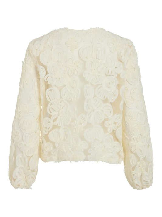 VL VILEXIE O-NECK L/S CARDIGAN - RÅHVID TYL