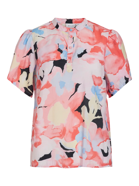 VL VIEDNANA FLEUR S/S TOP - mønstret