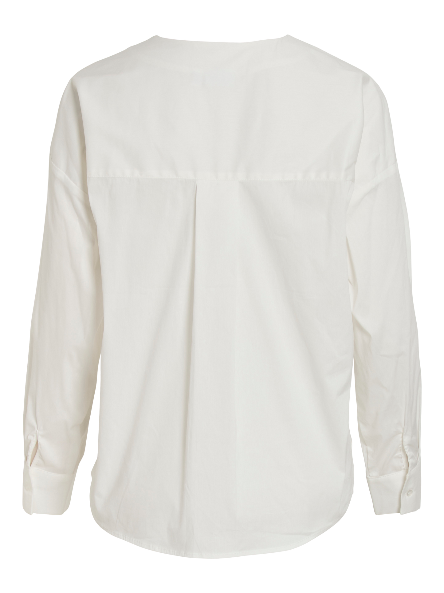 VL Visalme V-neck shirt - hvid bluse med fin detalje foran