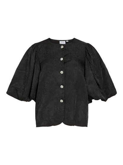 VL VIMABELL 2/4 TOP - sort m/silver knapper