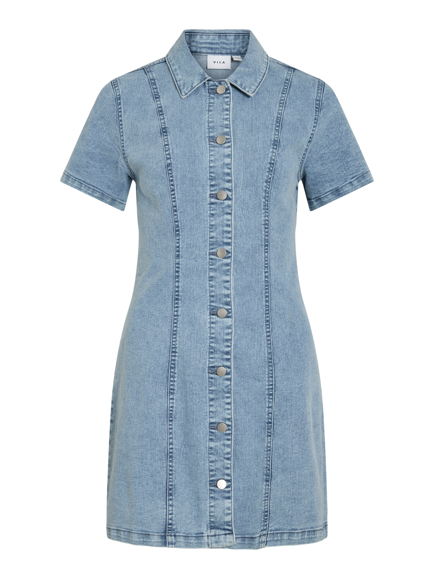 VL VINISA S/S Denim dress - light blue