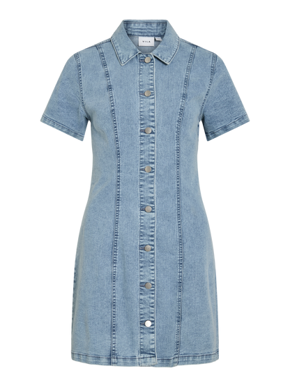 VL VINISA S/S Denim dress - light blue