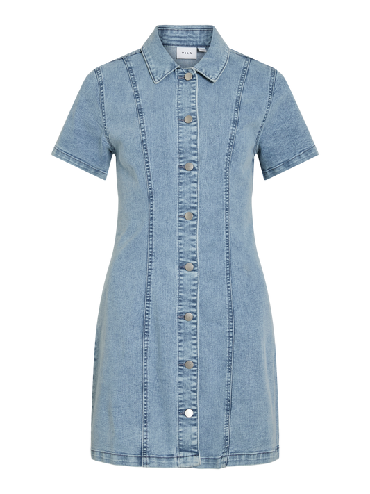 VL VINISA S/S Denim dress - light blue