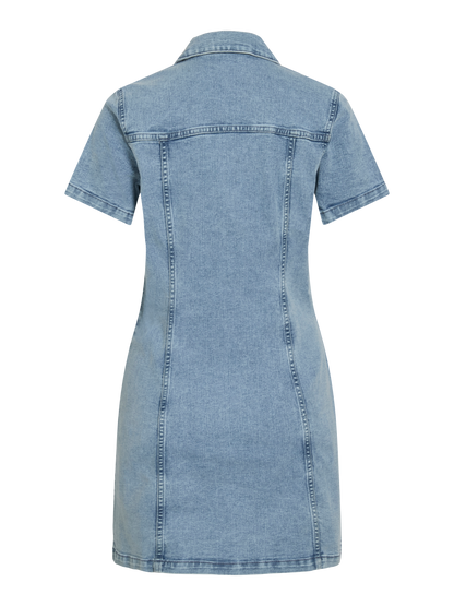 VL VINISA S/S Denim dress - light blue