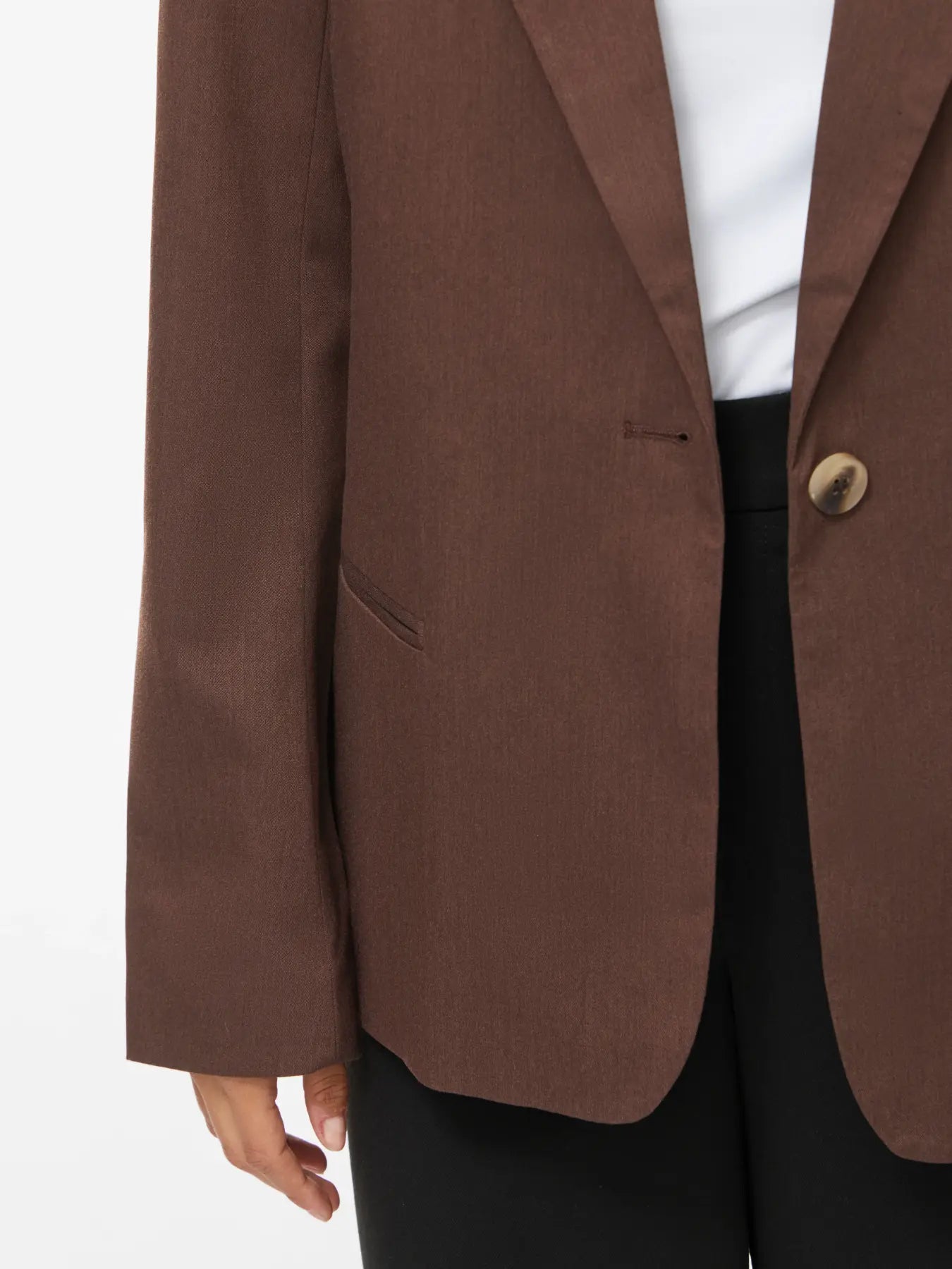VL VIBELLA L/S BLAZER - BRUN