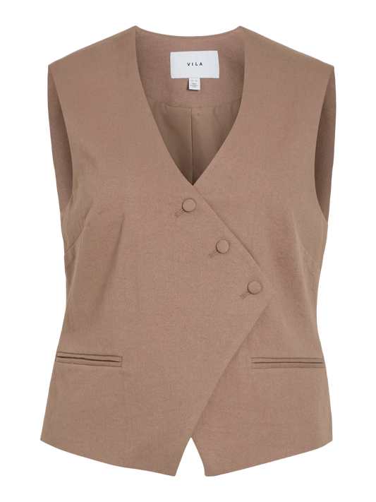 12/10-25 - OPRYDNING - SPAR 50-70% - VL VIFLEA S/L TAILORED VEST - brun - 38