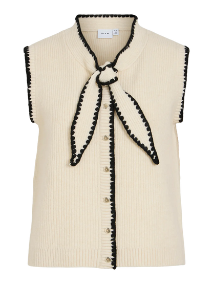 VL VICELESTE S/L TIE KNIT TOP/RF