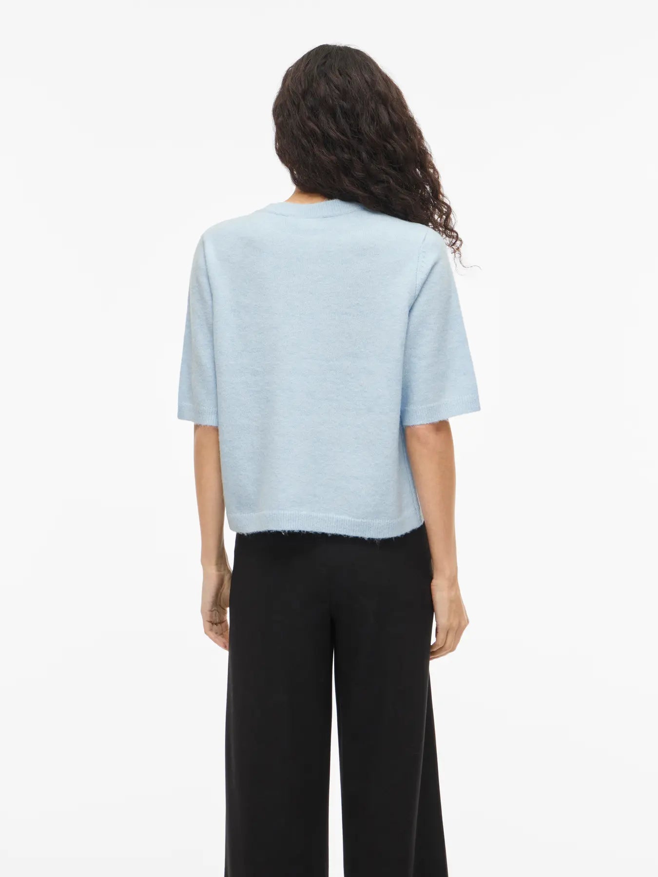 VL VILIGA 2/4 O-NECK KNIT CARDIGAN - lyseblå