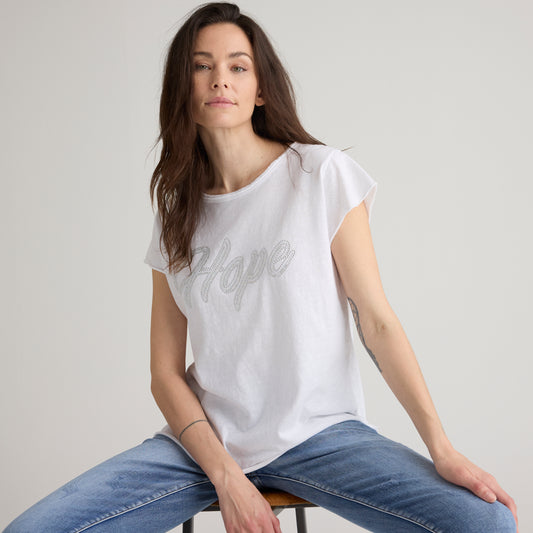 AW Hadil Hope T-shirt 1372 – white – hope