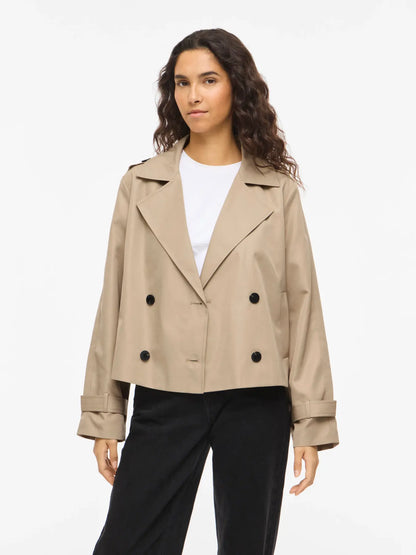 VL VIADDISON L/S SHORT JACKET - beige