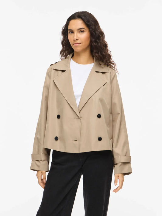 VL VIADDISON L/S SHORT JACKET - beige