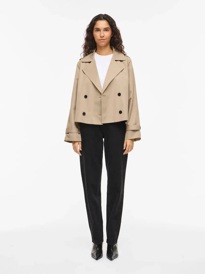 VL VIADDISON L/S SHORT JACKET - beige