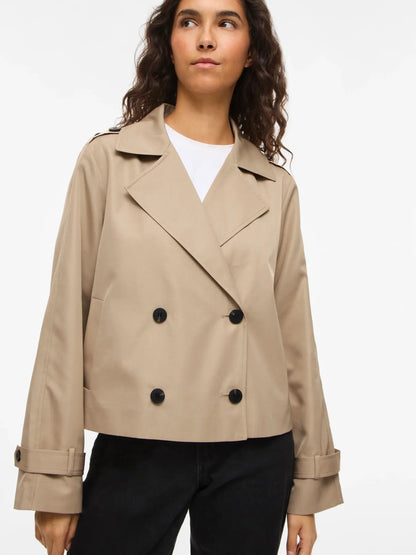 VL VIADDISON L/S SHORT JACKET - beige