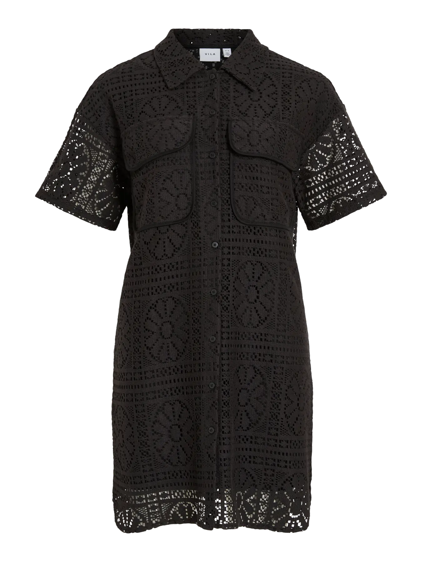VL VIMERINDA 2/4 DRESS LACE - Black