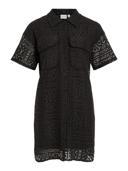 VL VIMERINDA 2/4 DRESS LACE - Black