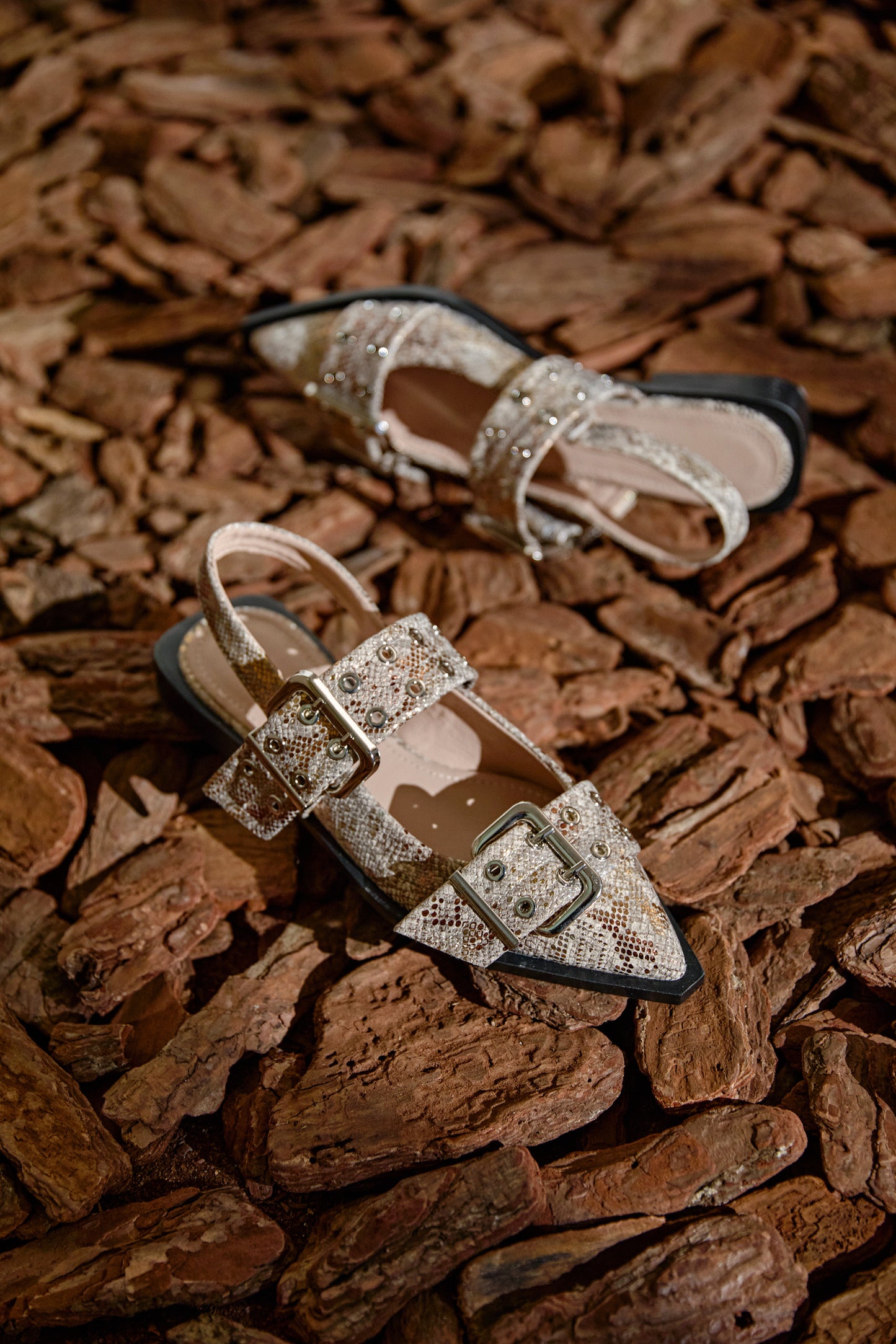 ER BUCKLE BALLERINA - snake