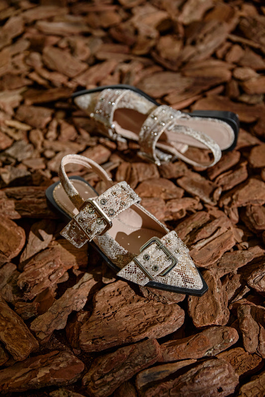 ER BUCKLE BALLERINA - snake