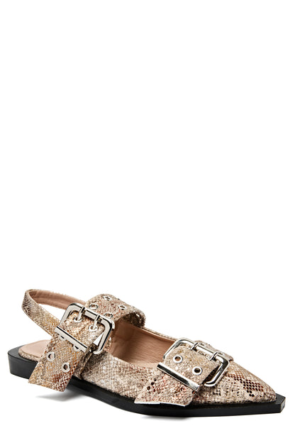 ER BUCKLE BALLERINA - snake