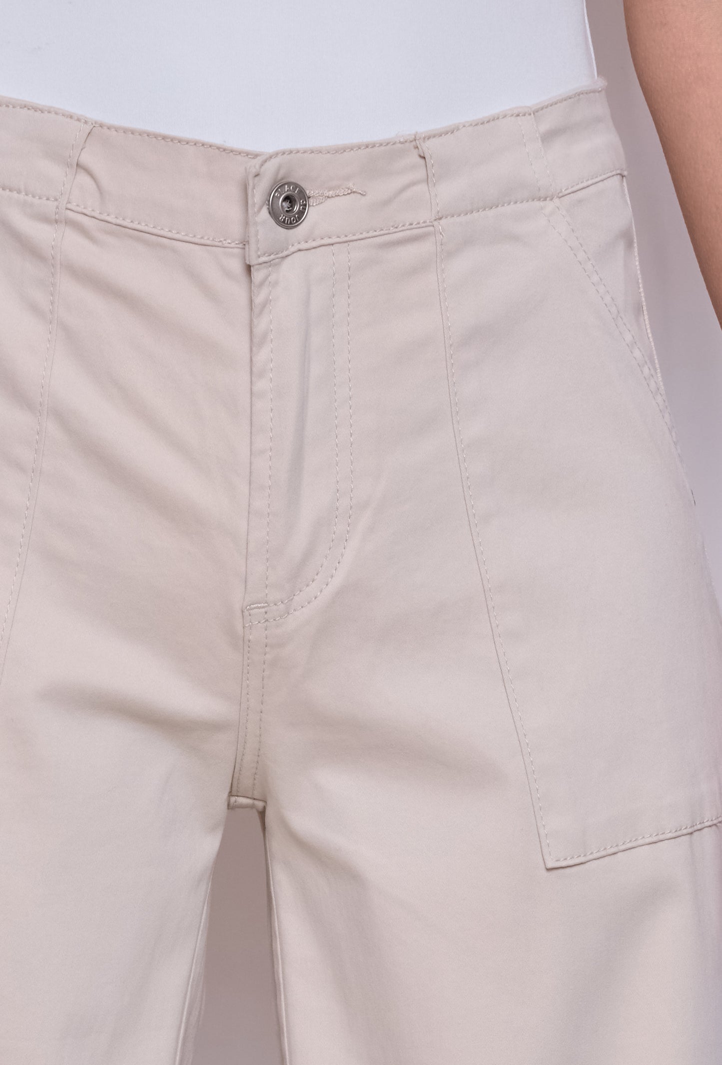 PdJ Bukser - beige m/brede ben og løs i looket - 98718 beige