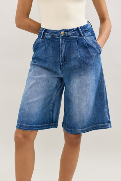 PdJ Shorts lange - mellem blå denim - 1953 L