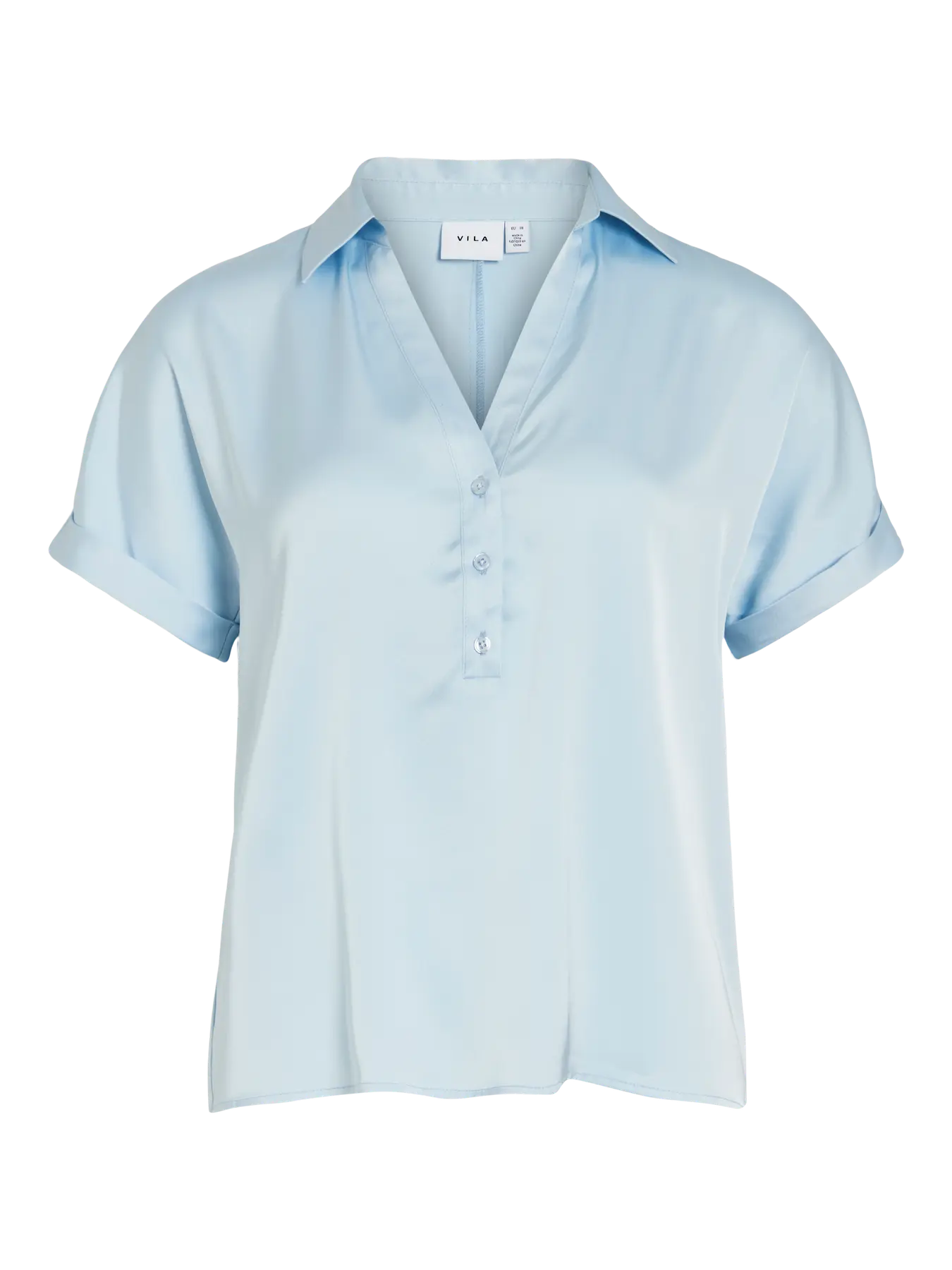 VIENNA RAVENNA S/S TOP -Nantucket Breeze blå