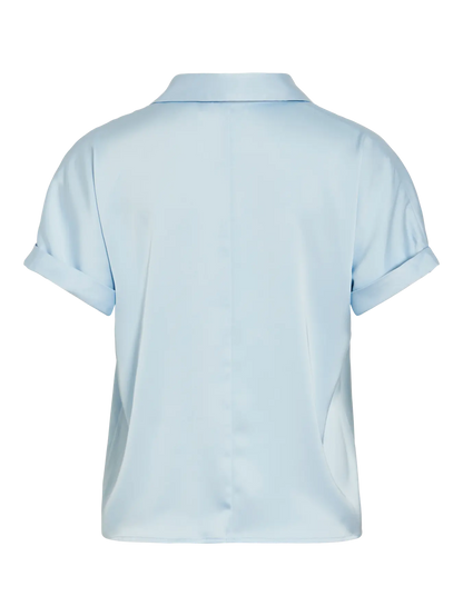 VIENNA RAVENNA S/S TOP -Nantucket Breeze blå