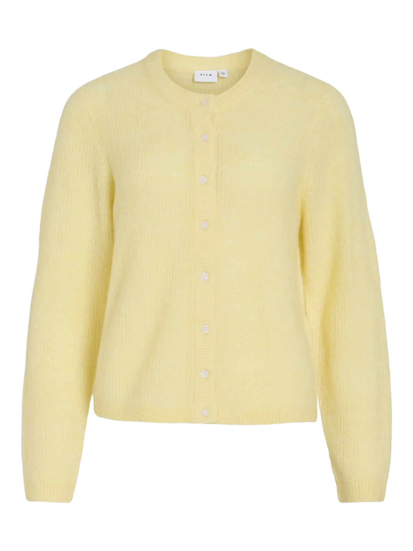 VL VILORY O-NECK L/S KNIT CARDIGAN - gul
