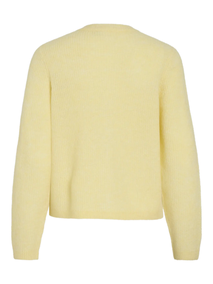 VL VILORY O-NECK L/S KNIT CARDIGAN - gul